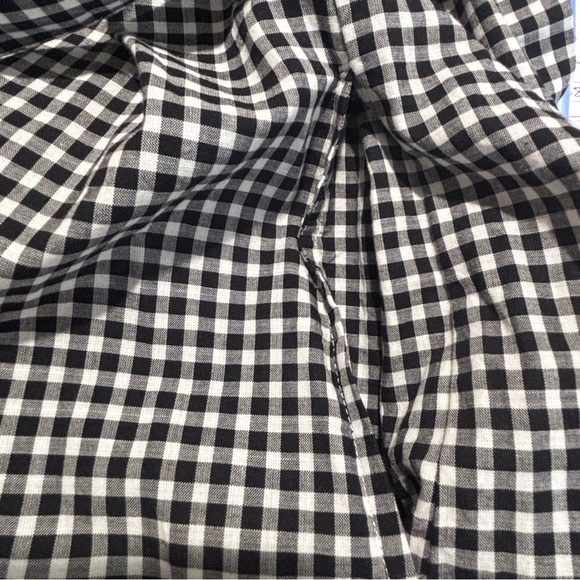 UNIQLO Sz L Black and White Gingham Sleeveless Dress Tiered Ruffles NEW WITH TAG - Picture 9 of 11